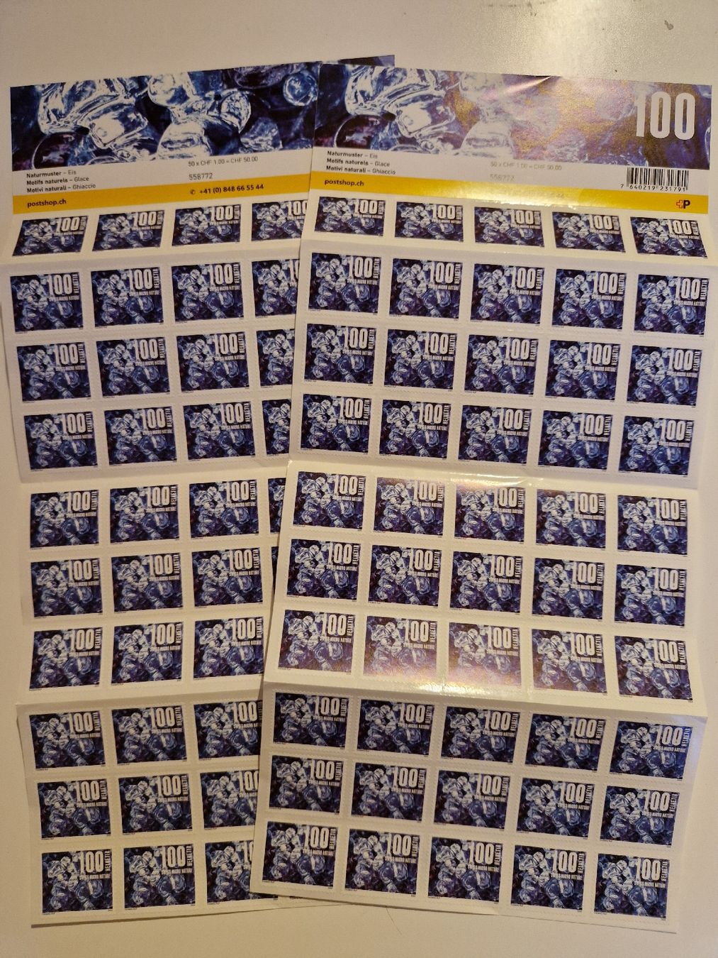 Tous les timbres: Schweiz postfrisch 100x 1Fr selbstklebend | 100Fr – Neuf (Voir description) à St. Gallen par Enrico_SG