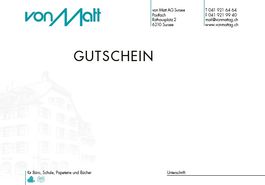 von Matt Gutschein im Wert von CHF 30.00