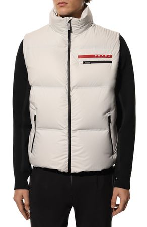 Prada Herren-Gilet / Weste Weiss