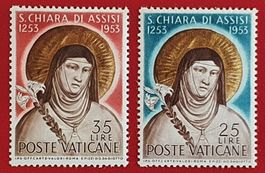 VATIKAN HEILIGE KLARA VON ASSISI 1953** POSTFRISCH