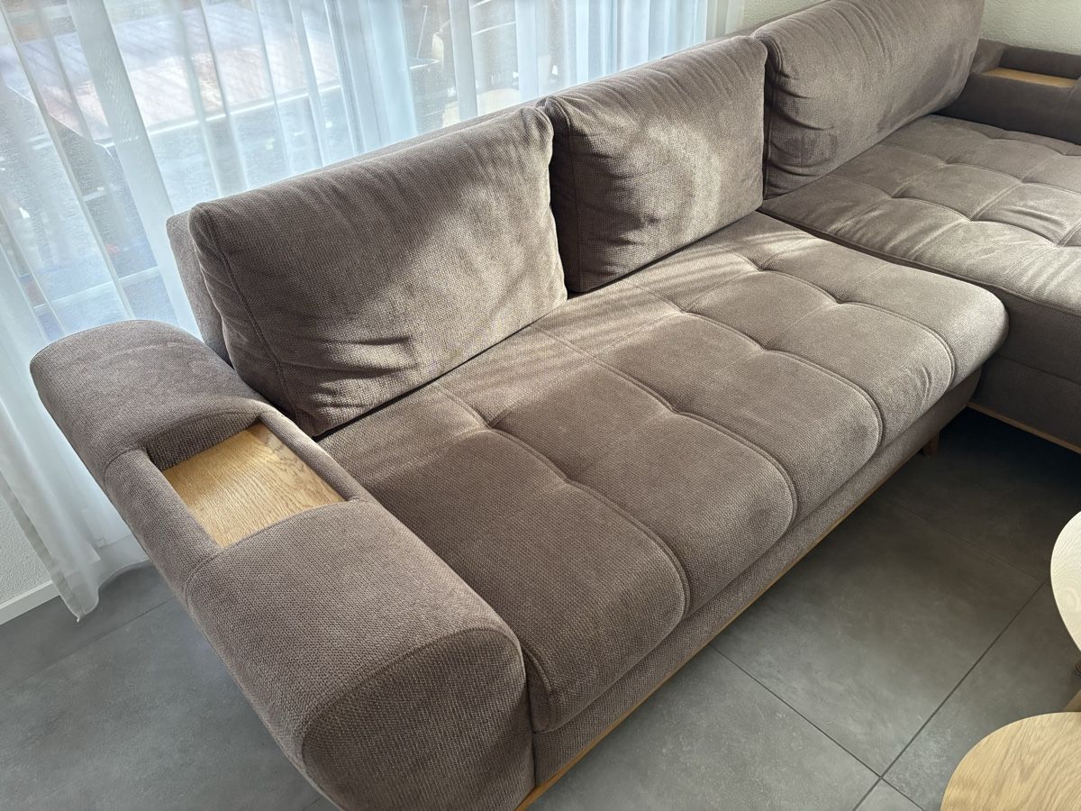 Divani: Ecksofa mit Schlaffunktion, Couch braun, 285x180, Schlafsofa – Usato da Hagenbuch ZH venduto da LisaChristine 1