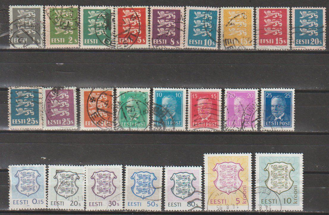 Tutti i francobolli: Estonie 1991-2004, variés – Usato da Crans-Montana venduto da kira56 1