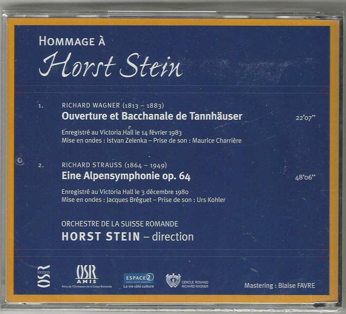 CDs: Hommage à Horst Stein - R.Wagner/R.Strauss - Neue – Neu und originalverpackt aus Genève von CDLPBookS 1