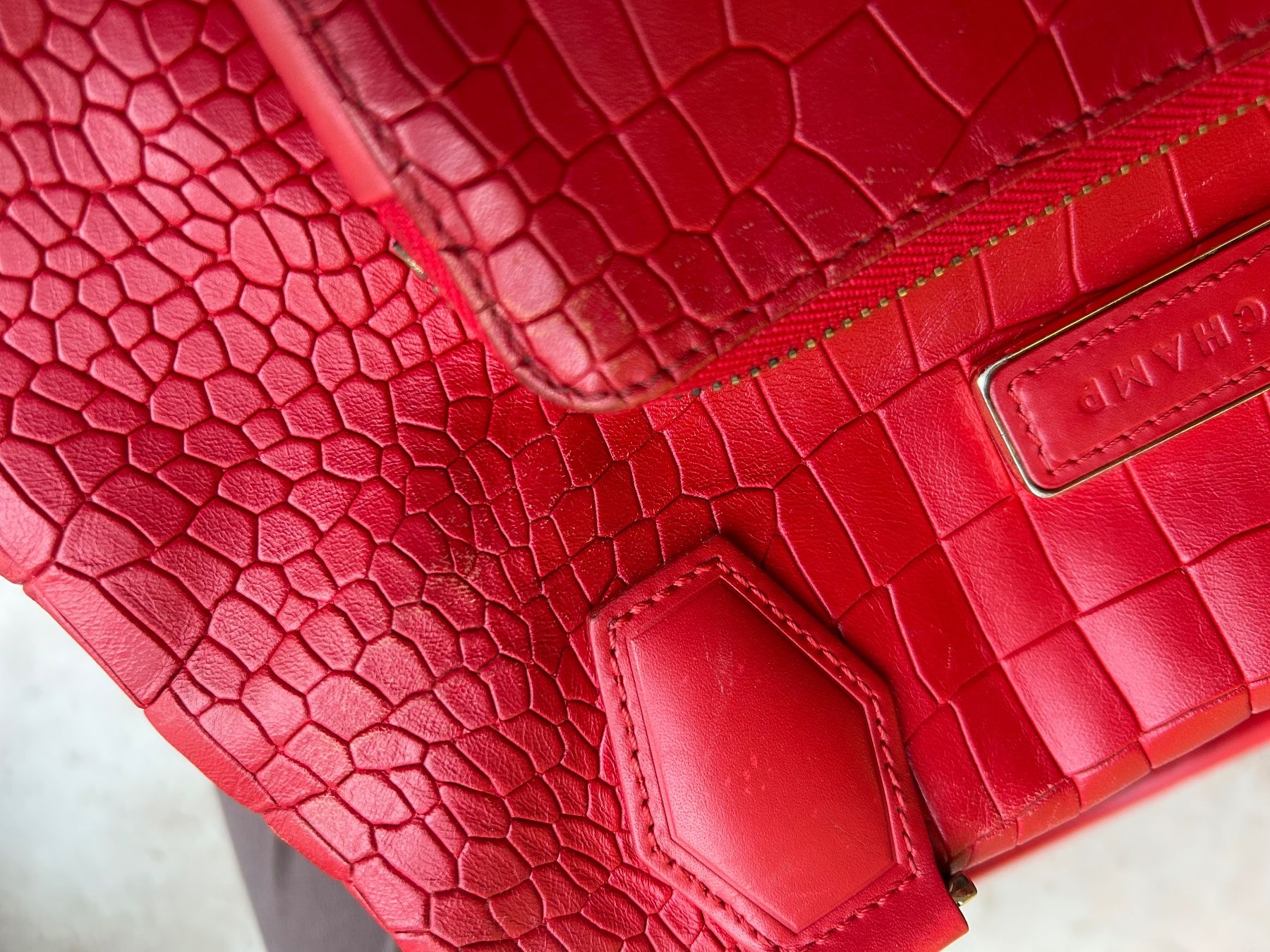 Longchamp Borse da donna: Sac Longchamp Croco rouge – Usato da Oberlunkhofen venduto da Tere5 5