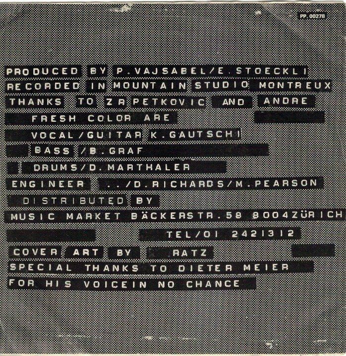 Schallplatten: Fresh Color - No Chance 7” – Gebraucht aus Lugano von mdal 1