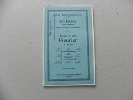 Landkarte Fleurier NE 1935 St.Sulpice Motiers Couvet Travers