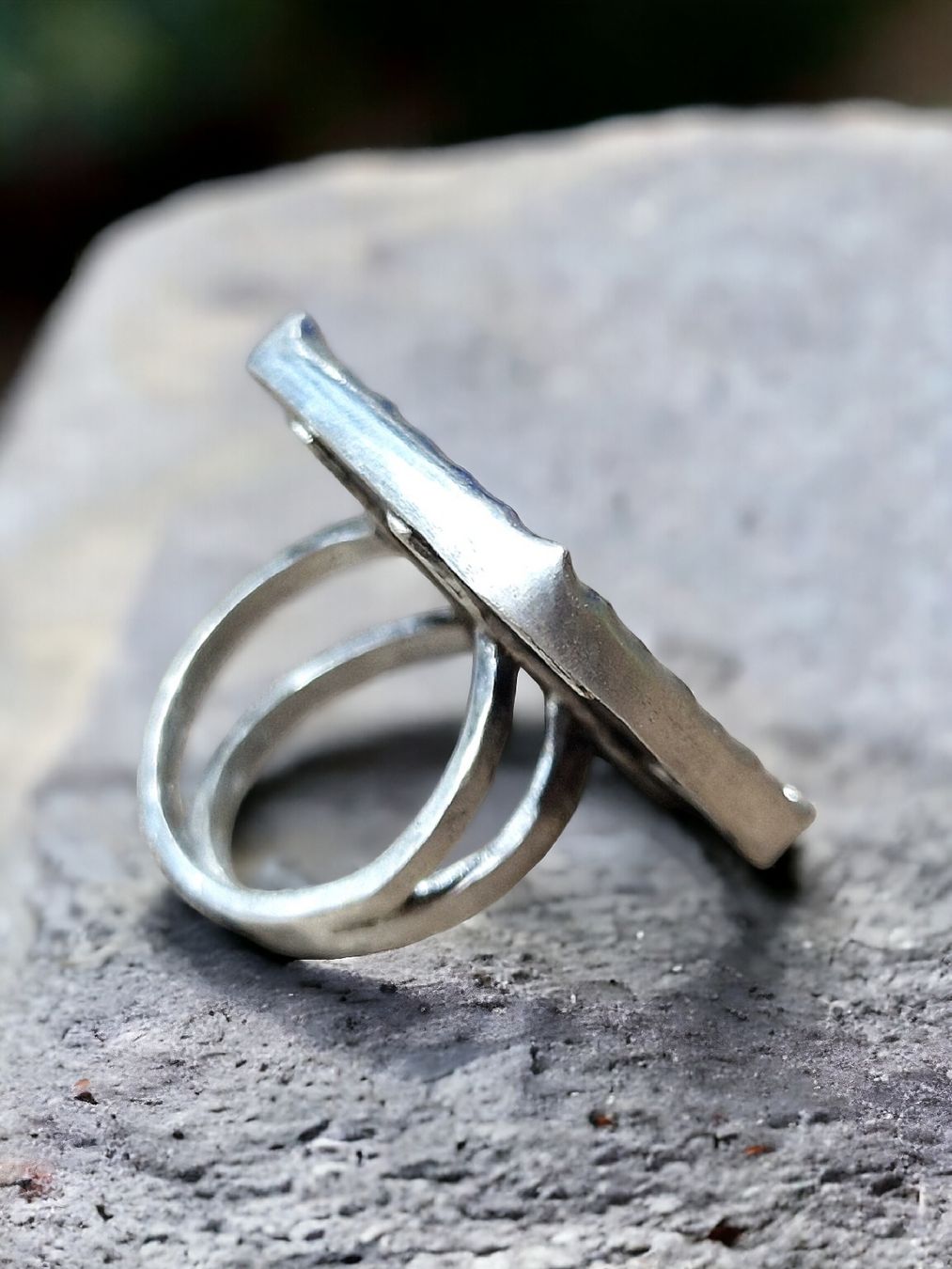 Anelli: Statement-Ring Silber & Dendritopal. Grösse 56,5. – Nuovo e nell'imballaggio originale da Aarau venduto da Schmuckhoehle_MD 8