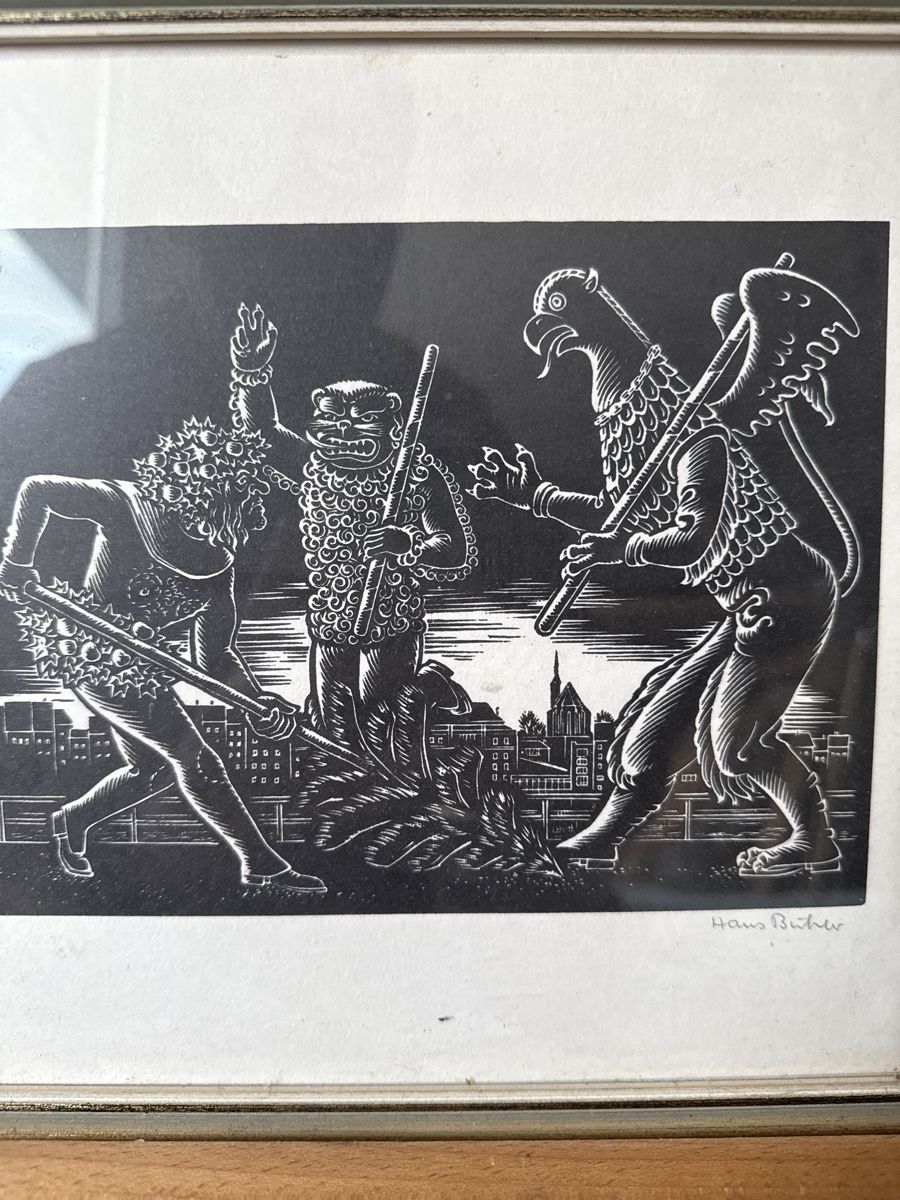Foto & Immagini: Antikes Bild - Die Drei Ehrenzeichen von Basel – Usato da Zwingen venduto da Eiphone 2