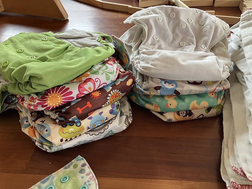 Secchi per pannolini & Pannolini:  Stoffwindel paket xkko, blueberry capri, simplex, trainers – Usato da Eschlikon TG venduto da ritschi90 2
