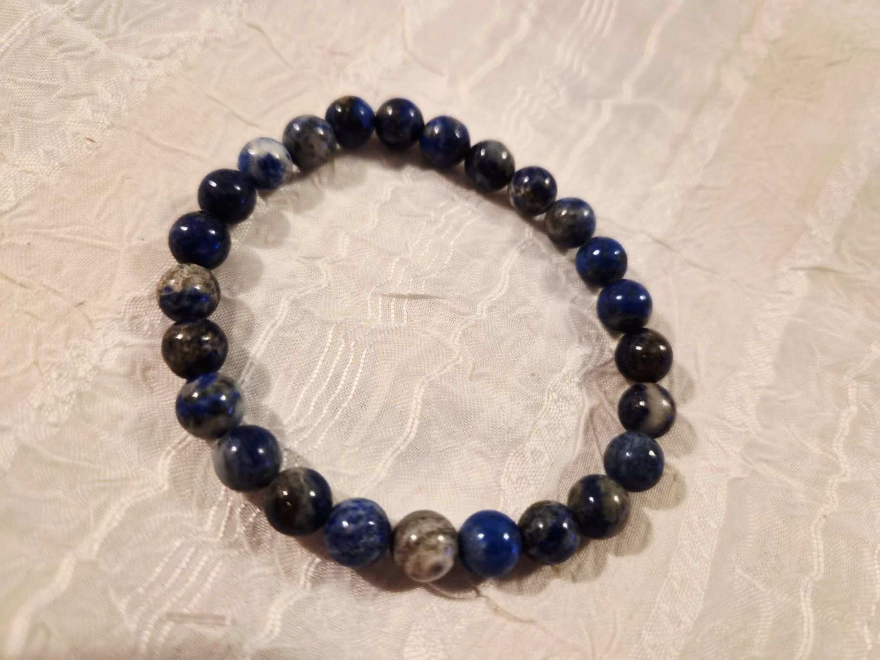 Bracciali & Braccialetti: Lapis Lazuli Edelstein Armband Elastisch – Nuovo e nell'imballaggio originale da Dietikon venduto da Eleda 2