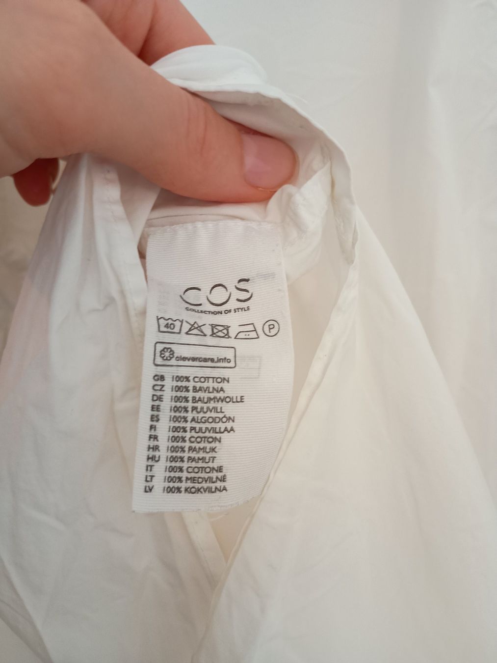 Cos Camicette: Weisse COS Baumwollbluse – Usato da Zürich venduto da Melianea 3