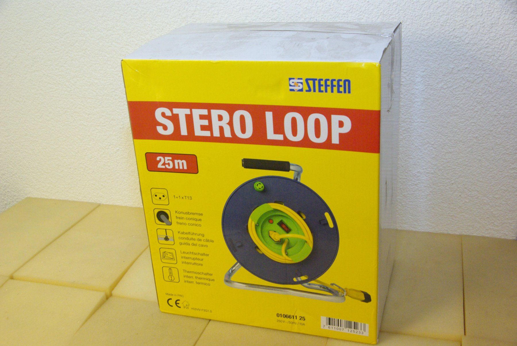 Cavi: Kabeltrommel mit 25m Kabel, STERO LOOP, OVP – Nuovo e nell'imballaggio originale da Herisau venduto da Cevianer1844