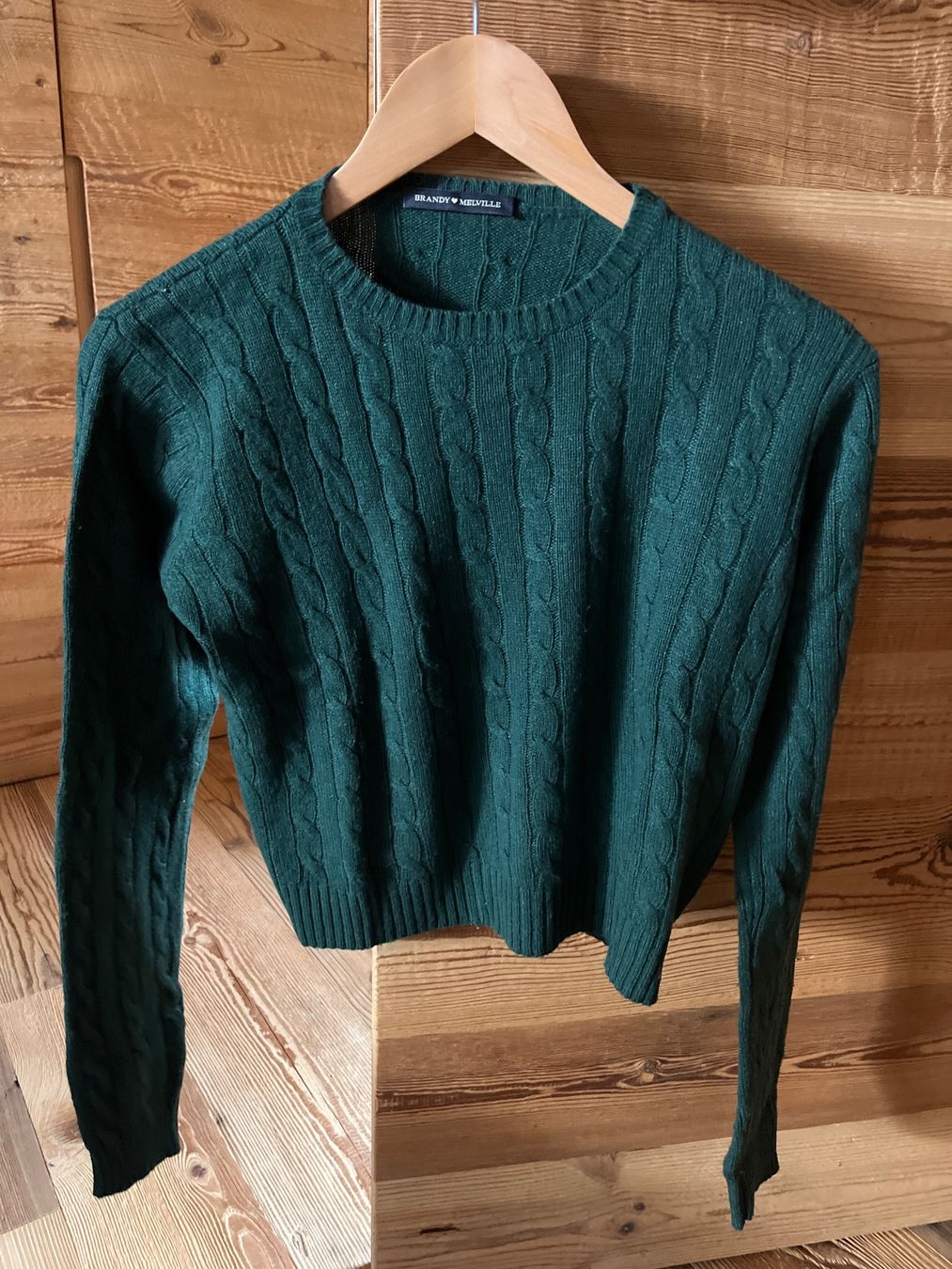 Brandy Melville Pulls et sweat-shirts: Brandy Melville dark green round neck pullover – D'occasion à Rüschlikon par ant_5v7g