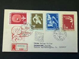 Ungarn Magyar 1958 FDC echt gelaufen  (M767)