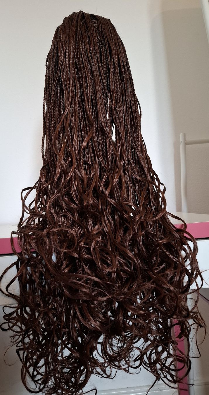 Perücken: Brown Braided Wig with Waves | Handmade | Lace Front – Neu (gemäss Beschreibung) aus Lausanne von usa_xd5k 6