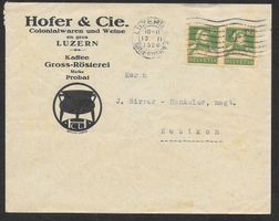 Luzern illustrierter Brief Hofer & Cie. AG 13.2.1926