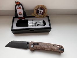 QSP Penguin Glyde Lock Burlap Micarta EDC Limited Edition