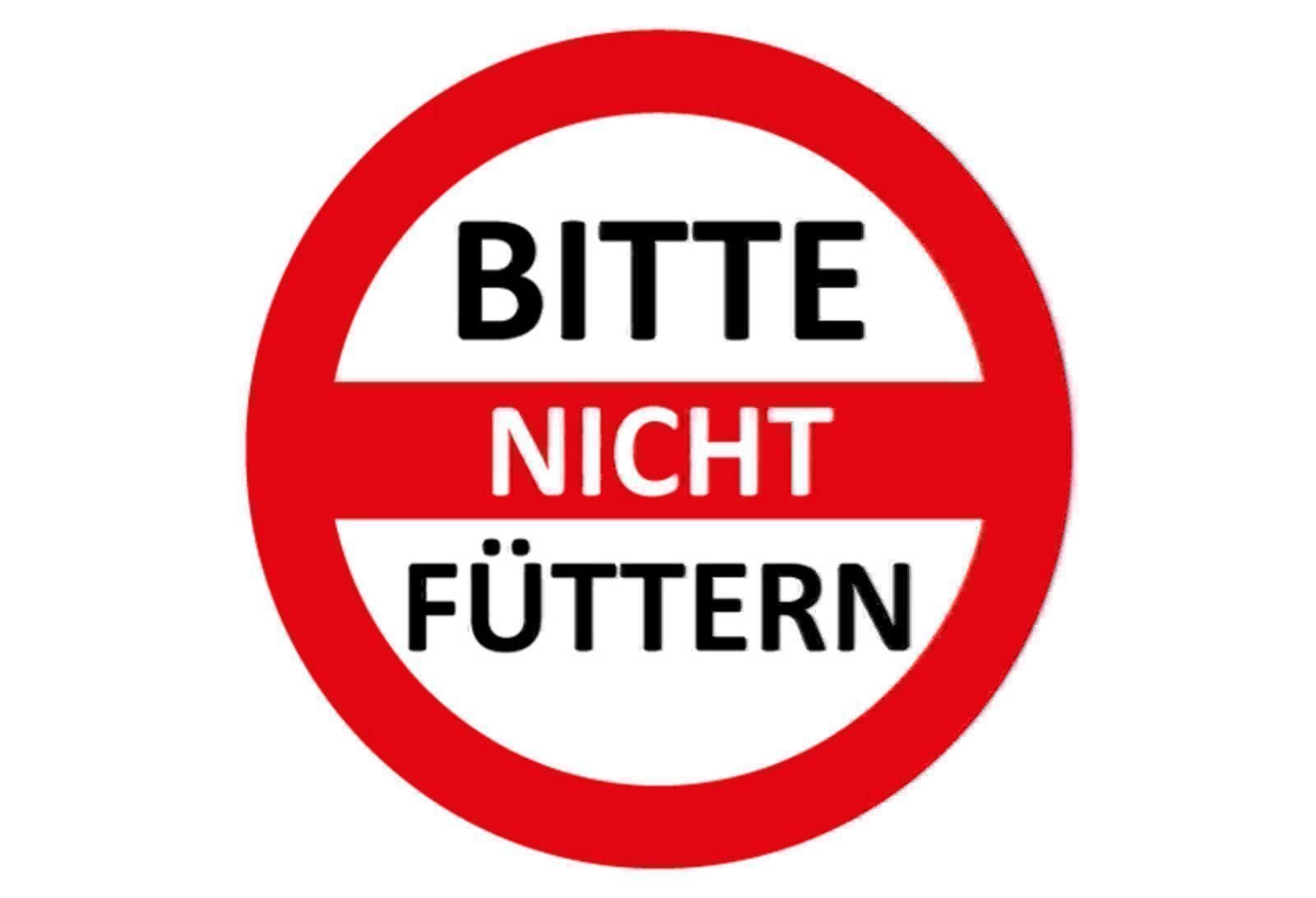 Insegne: Blechschild-BITTE NICHT FÜTTERN – Nuovo e nell'imballaggio originale da Rupperswil venduto da big-one-sale