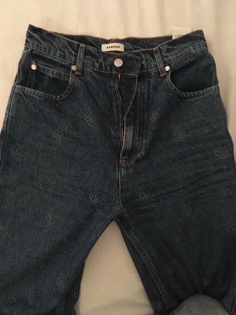Sandro Jeans Damen Gr 36, Highwaist - straight leg