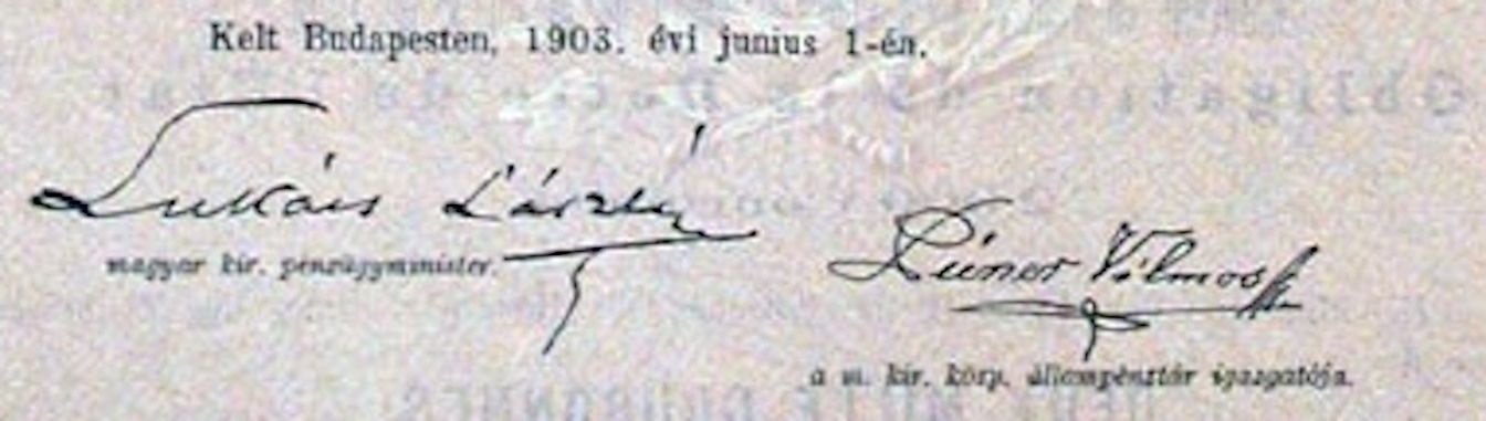 Documenti: 4% Königreich Ungarn, Budapest - 1903 – Usato da Solothurn venduto da Sgasche 1