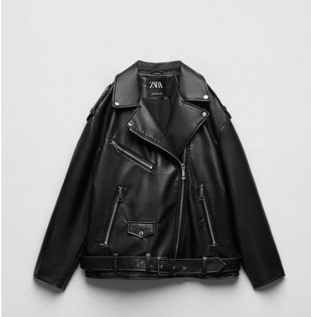 Zara OVERSIZE-JACKE AUS KUNSTLEDER Gr. L