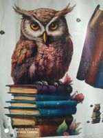🦉Wandaufkleber Eulen Set NEU Tattoo 48 x 48 cm 3-teilig