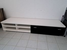 TV-Möbel weiss schwarz mit Schubladen guter Zustand