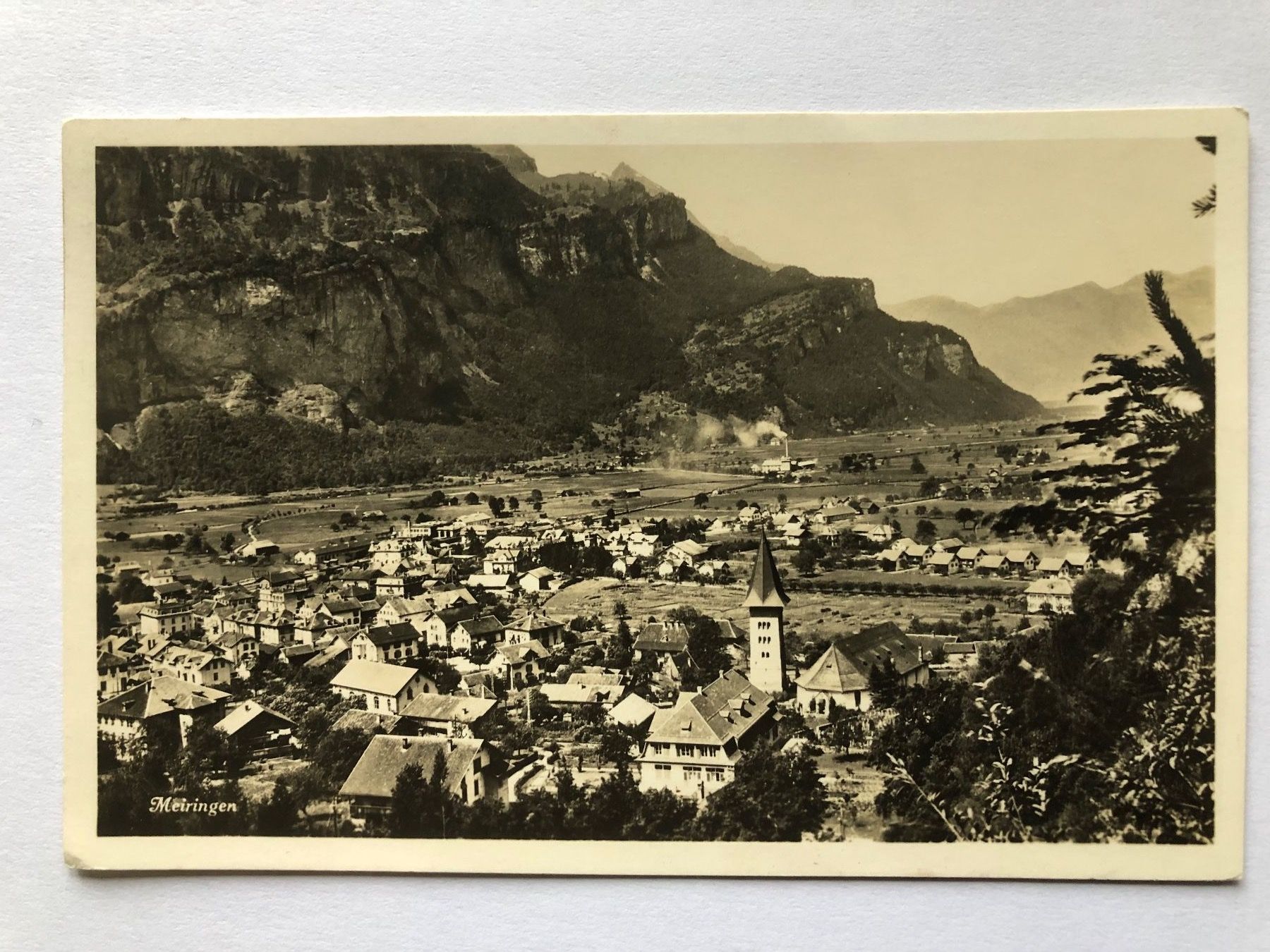Ansichtskarten: Meiringen - gelaufen 1929 – Gebraucht aus Bassersdorf von F-104fan