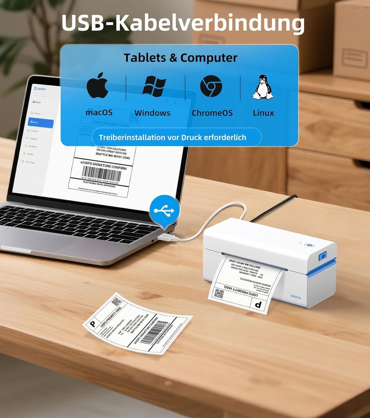 Imprimantes: Plus Etikettendrucker Bluetooth & USB 152mm/s – Neuf avec emballage d'origine à Suhr par SchnapperCH 5