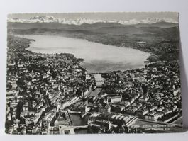 Zürich , die innere Stadt vom Flugzeug aus  1948