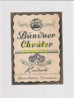 Etikette - Bündner Chrüter (grüner Druck) /bd