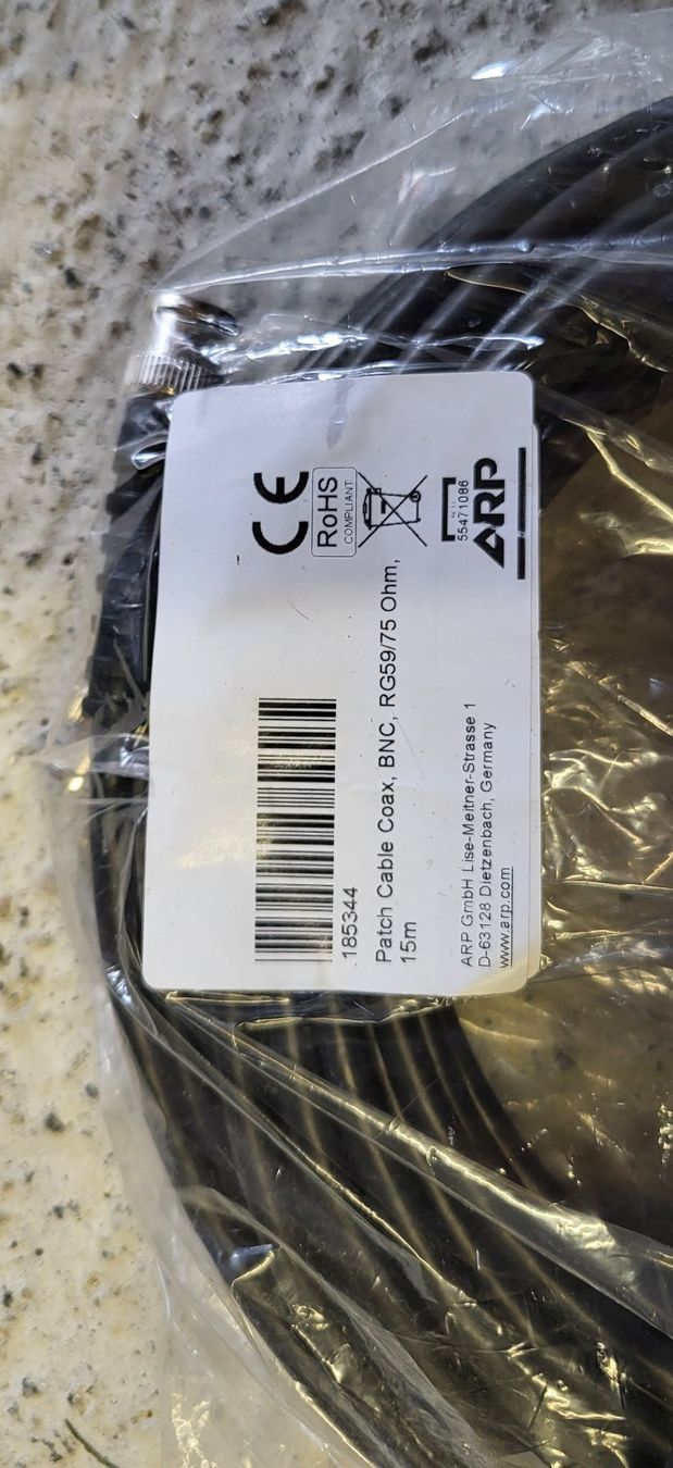 Cavi: Patch Cable Coax, BNC, RG59/75 Ohm – Nuovo e nell'imballaggio originale da Villa Bedretto venduto da Custa 2