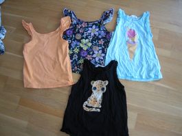 4 Top / T-Shirts C&A + H&M Gr 122 128