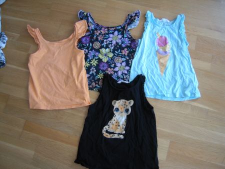 4 Top / T-Shirts C&A + H&M Gr 122 128