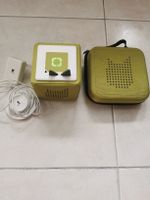 Grüne Toniebox mit Tonies Tasche