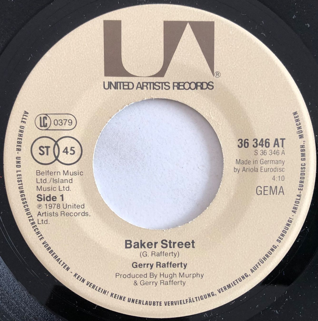 Schallplatten: GERRY RAFFERTY - BAKER STREET – Gebraucht aus Poliez-Pittet von Newtown-Records 2