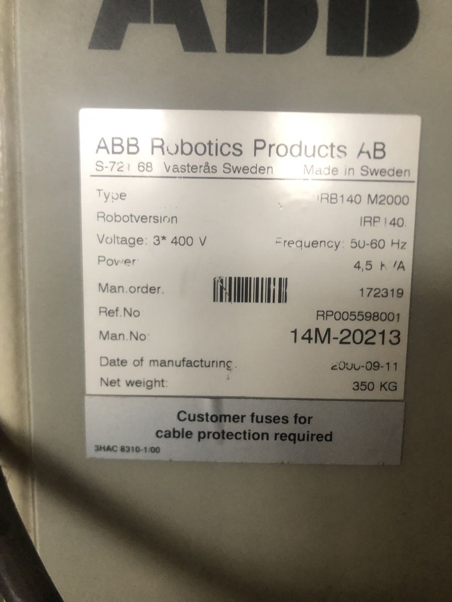 ABB Tutte le macchine: industrieroboter roboterarm abb – Usato da Winterthur venduto da Eyoyo 2