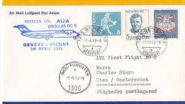 Erstflug DC-9 AUA Genf - Wien 1973