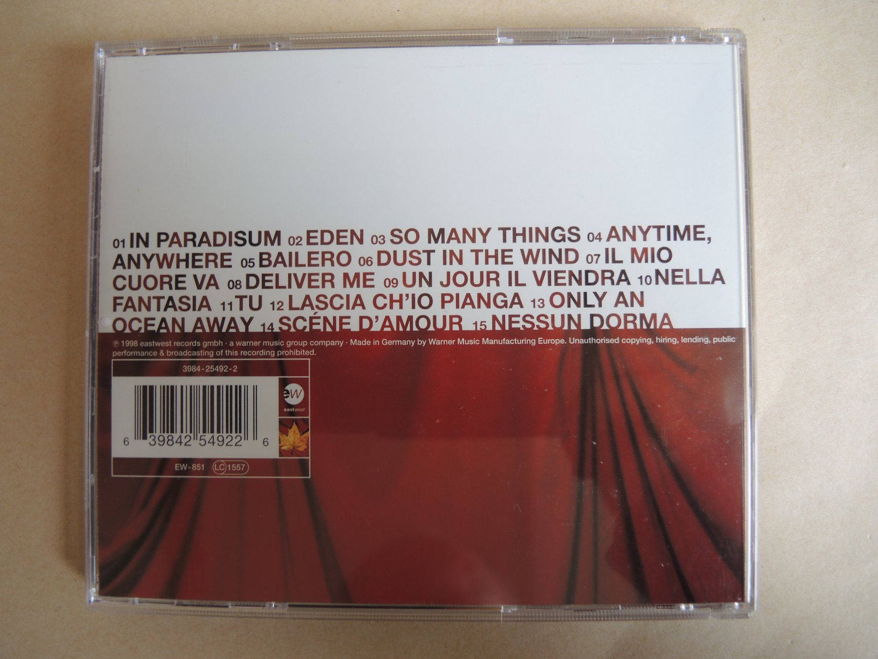 CD: Sarah Brightman - Eden - CD – Usato da Rorschach venduto da maeck8 2