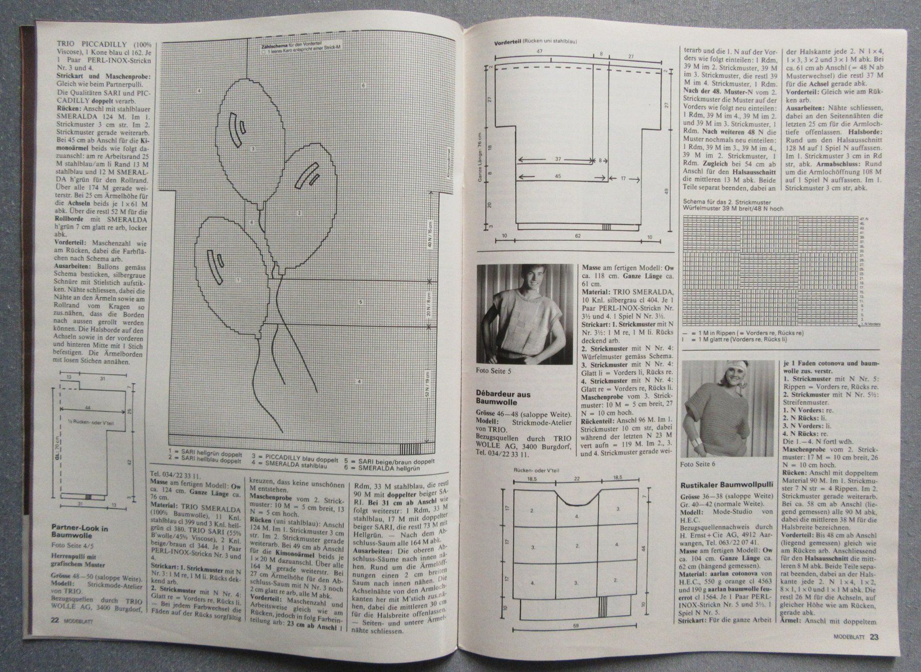 Riviste & Magazine: Modisches Stricken - modeblatt Sonderheft Nr. 159 – Usato da Auenstein venduto da Padabimbim 5