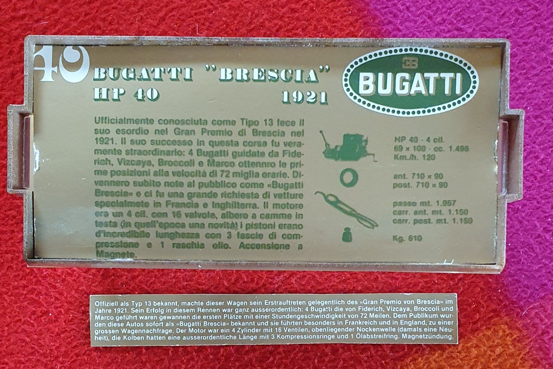 Bugatti Modellini d'auto: Bugatti Brescia Typ. 13  Original 1921  -antique- – Nuovo e nell'imballaggio originale da Servion venduto da meno999 8