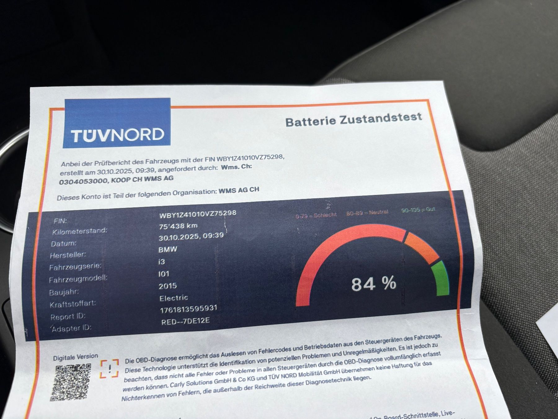 BMW Autos: BMW i3 (60Ah) Range Extender Hybrid – D'occasion à Mumpf par Swiss-Motors 6