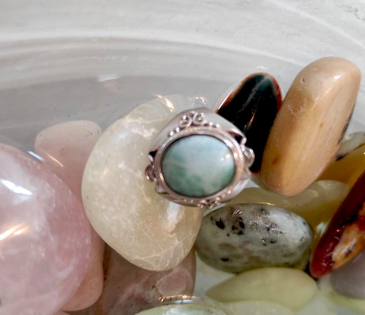 Ringe: HANDGEM. 925° PLATINUM PLÄITID LARIMARST.RING MP DM 18,5; 19 – Neu (gemäss Beschreibung) aus Weiningen ZH von actera 6