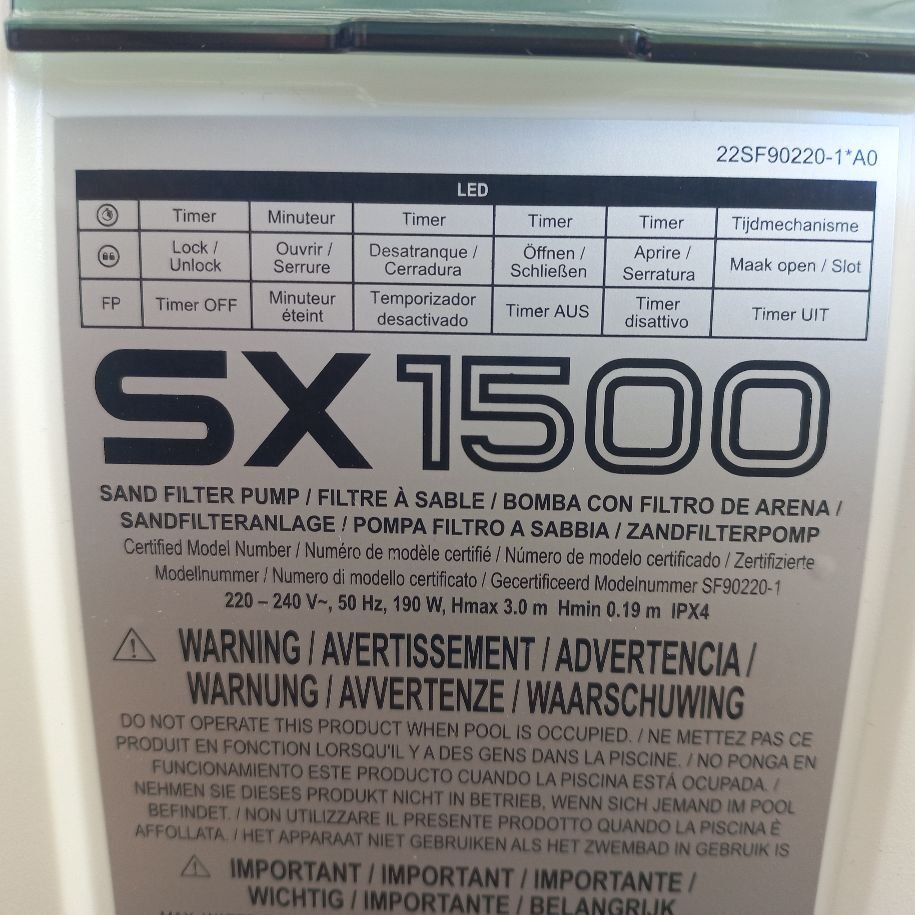Intex Accessori per Piscine: Intex Sandfilteranlage SX 1500 – Nuovo e nell'imballaggio originale da Jonen venduto da bue_b7z7 2