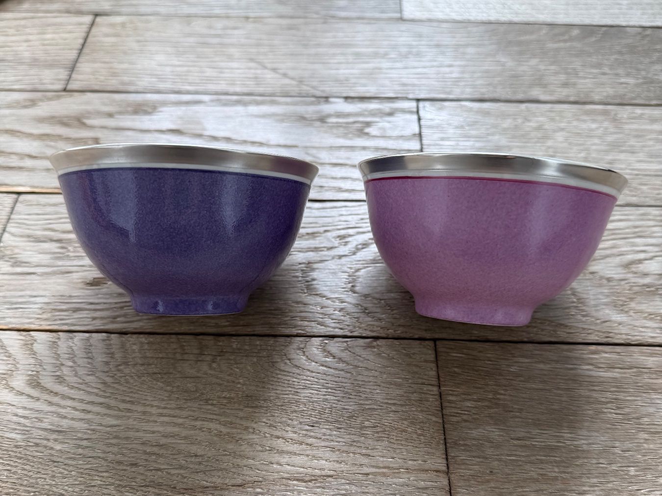 Ciotole: Paar Reichenbach Bowls mit Silberrand – Usato da Luzern venduto da Mamutpe