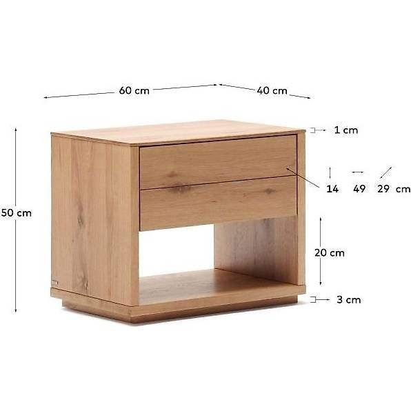 Kave Home Comodini: Kave Home Alguema Nachttisch Eichenfurnier – Nuovo (secondo la descrizione) da Zollikofen venduto da uniqueroom 6
