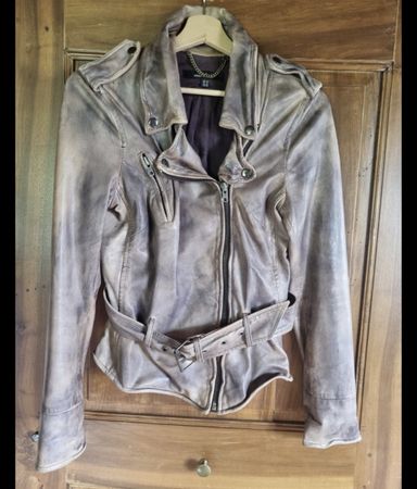 Muubaa Lederjacke Damen Grösse 36 Braun mit Gürtel