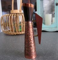 Mid Century Kupfervase mit Holzgriff, Danish design, 60er