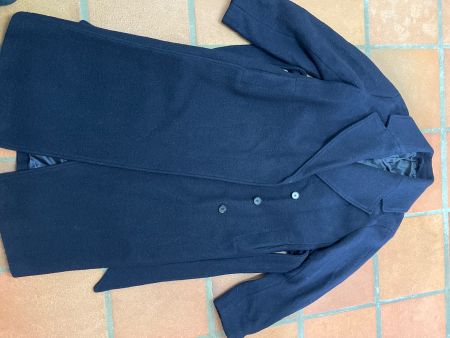 Wollmantel XS blau
