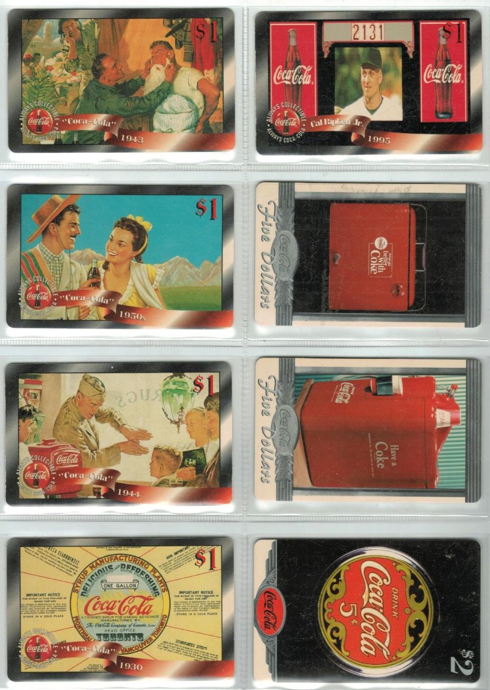 Schede telefoniche: 8 Telefonkarten USA Coca Cola – Usato da Zürich venduto da Tolima194